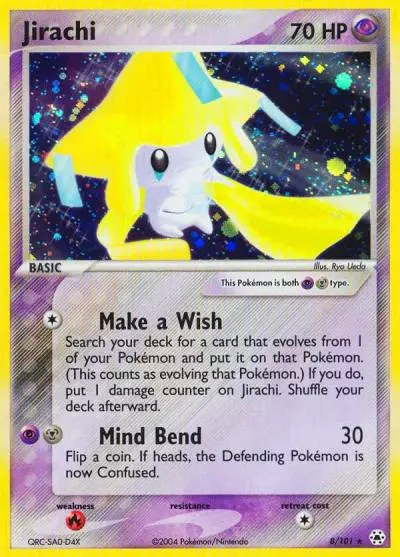 Jirachi 8/101 Hidden Legends Pokemon card