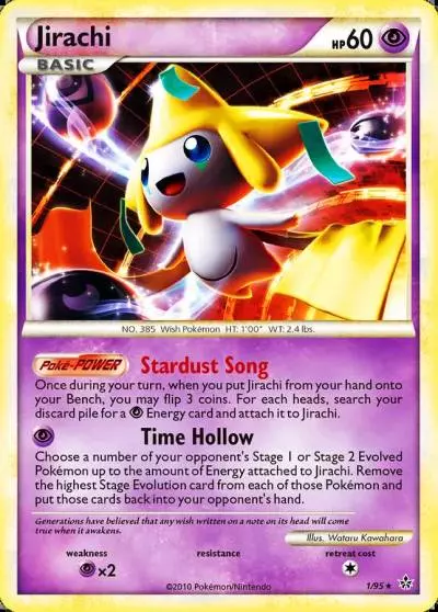 Jirachi 1/95 HS—Unleashed Pokemon card