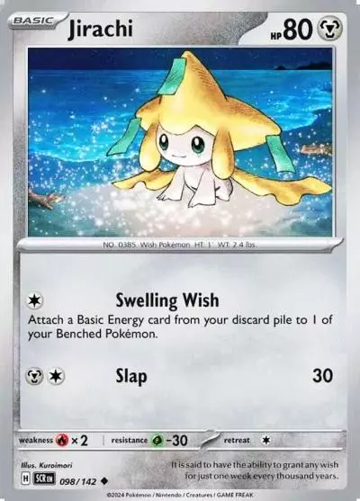 Jirachi 98/142 Stellar Crown Pokemon card