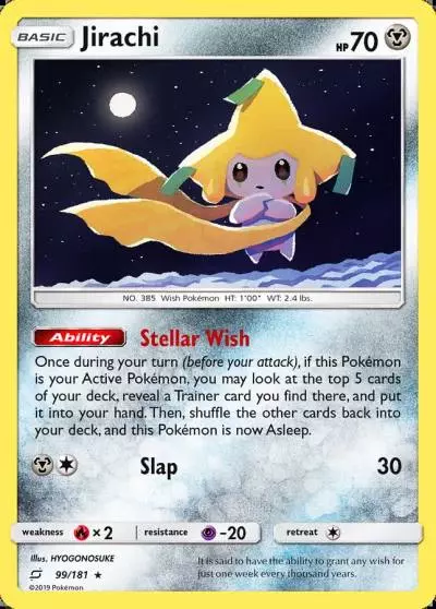 Jirachi 99/181 Team Up Pokemon card