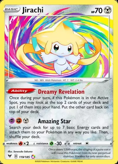 Jirachi 119/185 Vivid Voltage Pokemon card