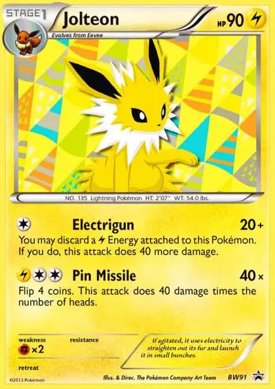 Jolteon BW91/101 BW Black Star Promos Pokemon card