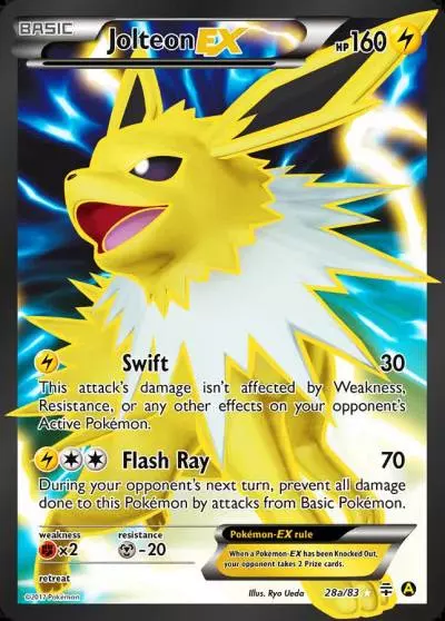 Jolteon-EX 28a/83 Generations Pokemon card