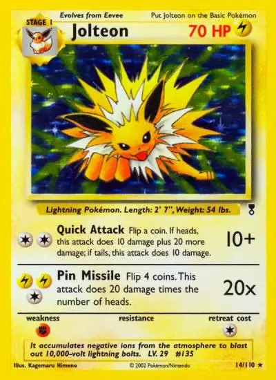 Jolteon 14/110 Legendary Collection Pokemon card
