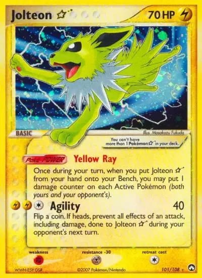 Jolteon ★ 101/108 Power Keepers Pokemon card