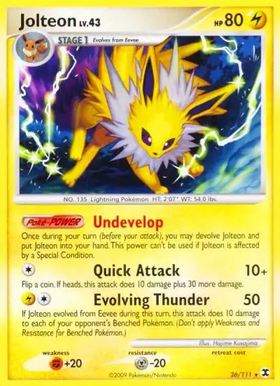 Jolteon 26/111 Rising Rivals Pokemon card
