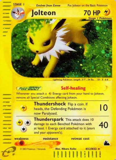 Jolteon H12/144 Skyridge Pokemon card