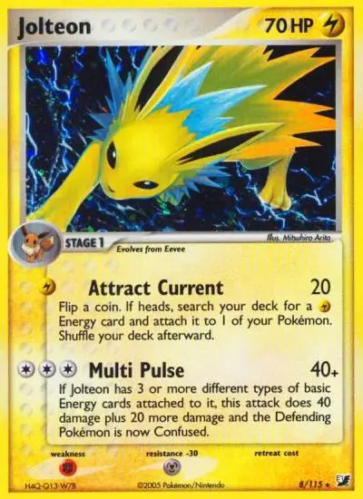 Jolteon 8/115 Unseen Forces Pokemon card