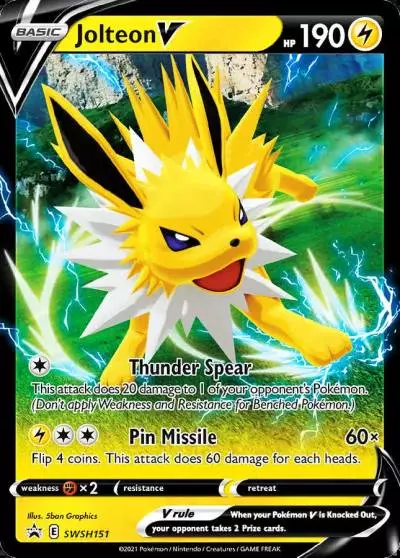 Jolteon V SWSH151/307 SWSH Black Star Promos Pokemon card