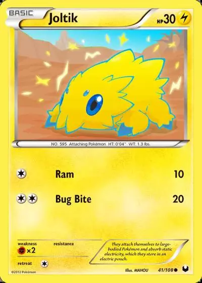Joltik 41/108 Dark Explorers Pokemon card