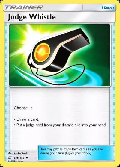 Judge Whistle 146/181 Team Up Pokemon card