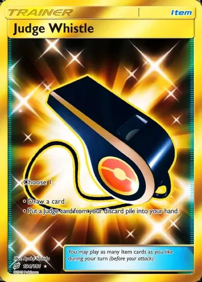 Judge Whistle 194/181 Team Up Pokemon card