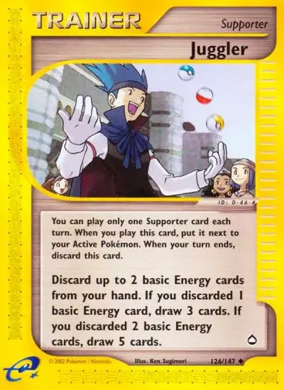 Juggler 126/147 Aquapolis Pokemon card