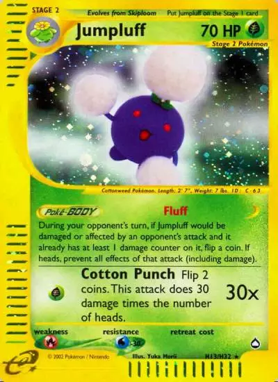 Jumpluff H13/147 Aquapolis Pokemon card