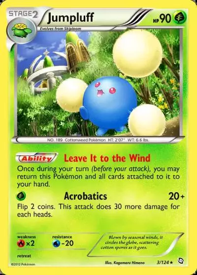 Jumpluff 3/124 Dragons Exalted Pokemon card