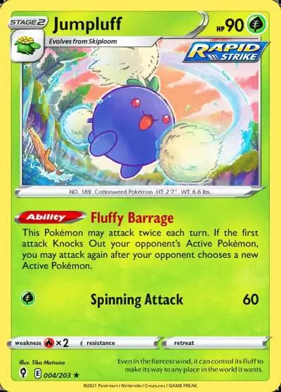 Jumpluff 4/203 Evolving Skies Pokemon card