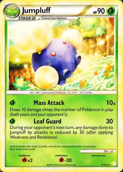 Jumpluff 6/123 HeartGold & SoulSilver Pokemon card