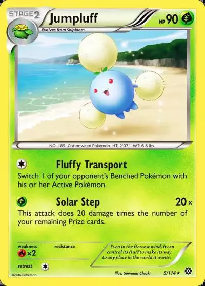 Jumpluff 5/114 Steam Siege Pokemon card