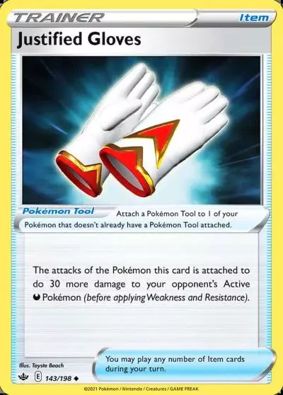 Justified Gloves 143/198 Chilling Reign Pokemon card