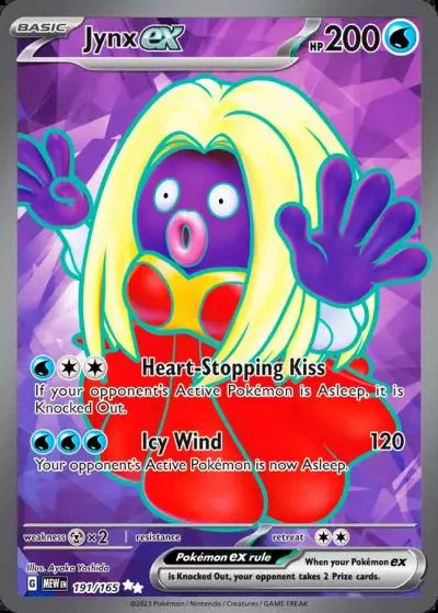 Jynx ex 191/165 151 Pokemon card