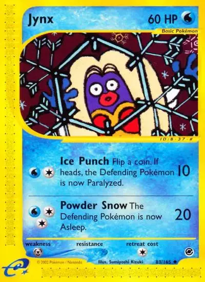 Jynx 83/165 Expedition Base Set Pokemon card