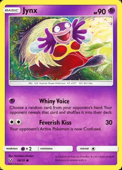 Jynx 38/73 Shining Legends Pokemon card