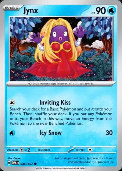 Jynx 46/167 Twilight Masquerade Pokemon card