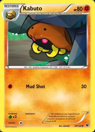 Kabuto 38/124 Fates Collide Pokemon card