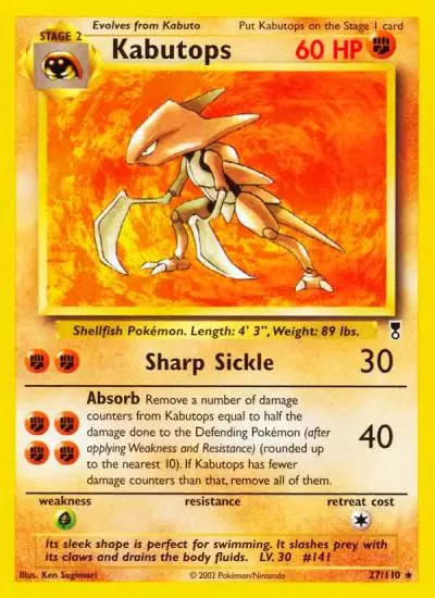 Kabutops 27/110 Legendary Collection Pokemon card