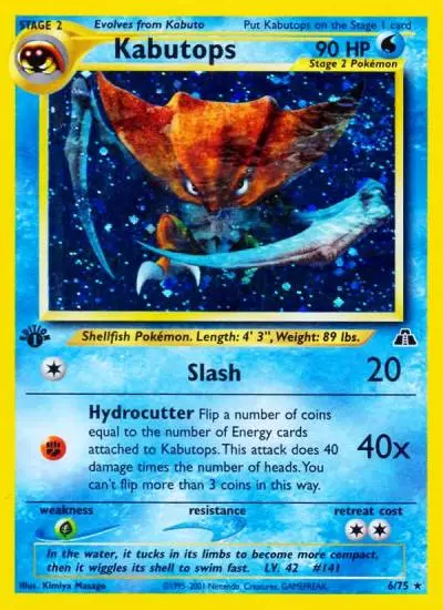 Kabutops 6/75 Neo Discovery Pokemon card