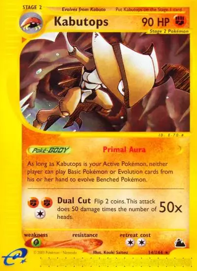Kabutops 14/144 Skyridge Pokemon card