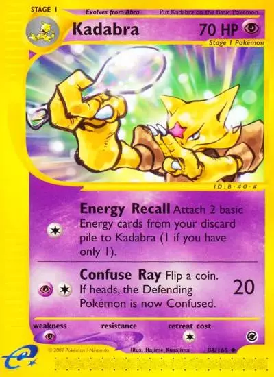 Kadabra 84/165 Expedition Base Set Pokemon card