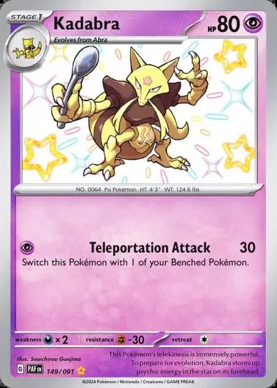 Kadabra 149/91 Paldean Fates Pokemon card