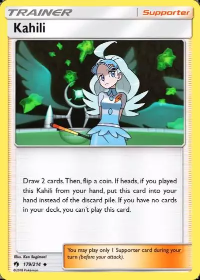 Kahili 179/214 Lost Thunder Pokemon card