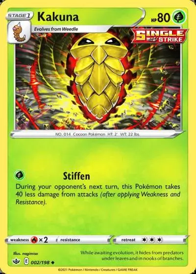 Kakuna 2/198 Chilling Reign Pokemon card
