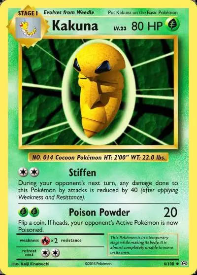 Kakuna 6/108 Evolutions Pokemon card