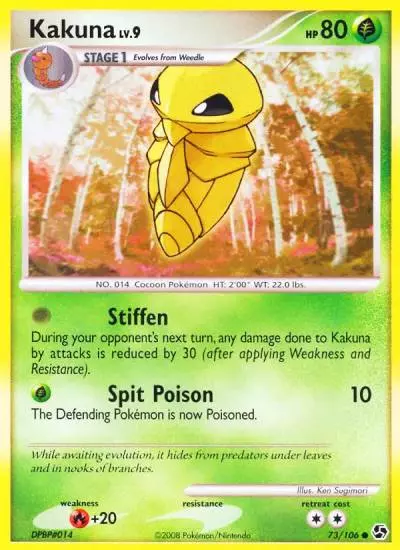 Kakuna 73/106 Great Encounters Pokemon card