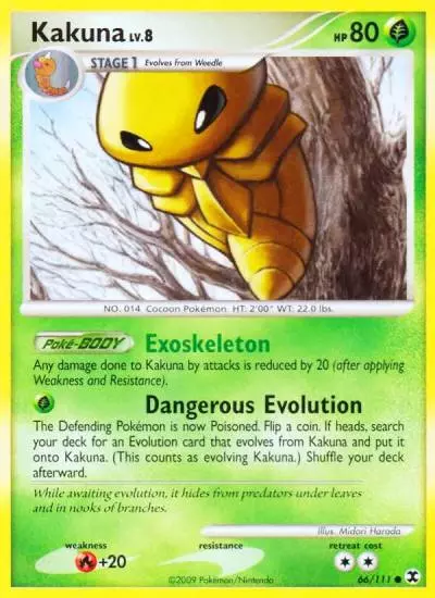 Kakuna 66/111 Rising Rivals Pokemon card