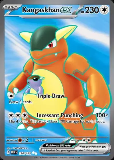 Kangaskhan ex 190/165 151 Pokemon card