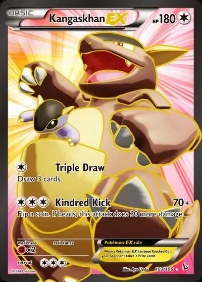 Kangaskhan-EX 103/106 Flashfire Pokemon card
