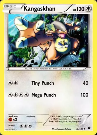 Kangaskhan 75/124 Fates Collide Pokemon card