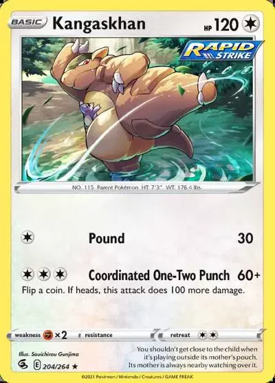 Kangaskhan 204/264 Fusion Strike Pokemon card