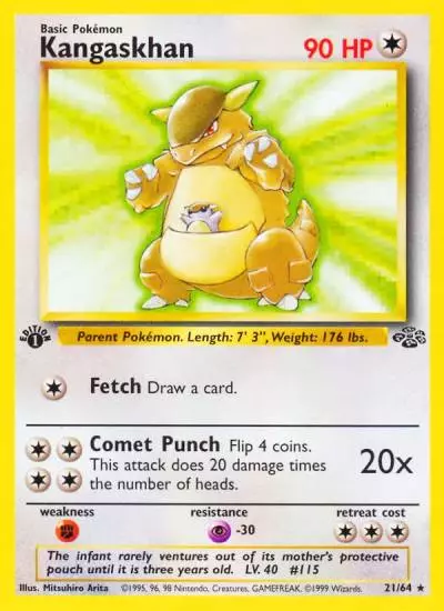 Kangaskhan 21/64 Jungle Pokemon card