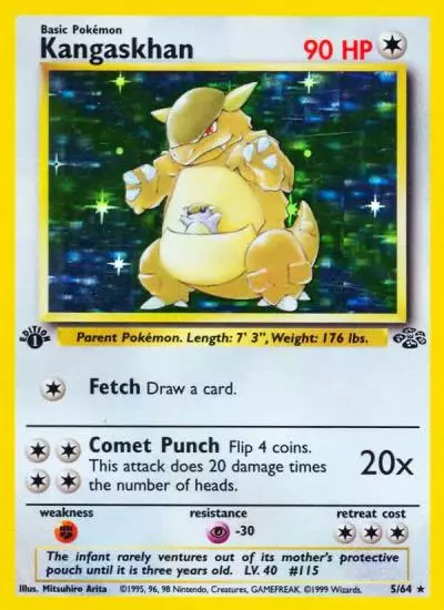 Kangaskhan 5/64 Jungle Pokemon card