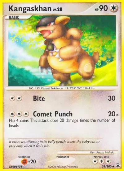 Kangaskhan 38/100 Majestic Dawn Pokemon card
