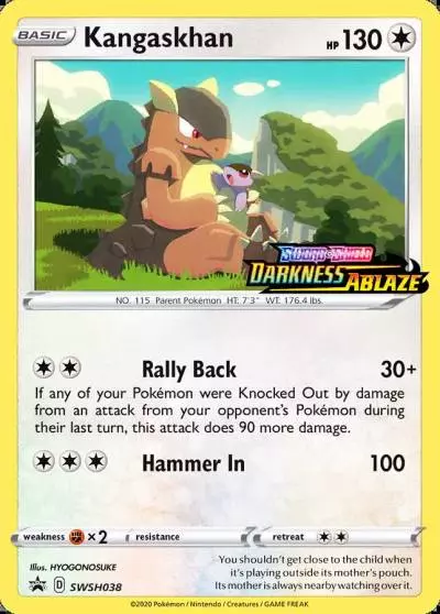 Kangaskhan SWSH038/307 SWSH Black Star Promos Pokemon card