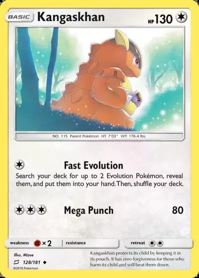 Kangaskhan 128/181 Team Up Pokemon card