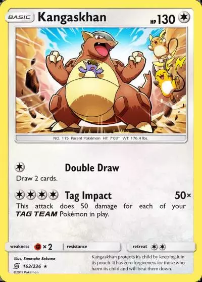 Kangaskhan 163/236 Unified Minds Pokemon card