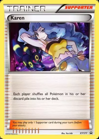 Karen XY177/211 XY Black Star Promos Pokemon card