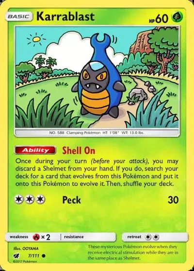 Karrablast 7/111 Crimson Invasion Pokemon card